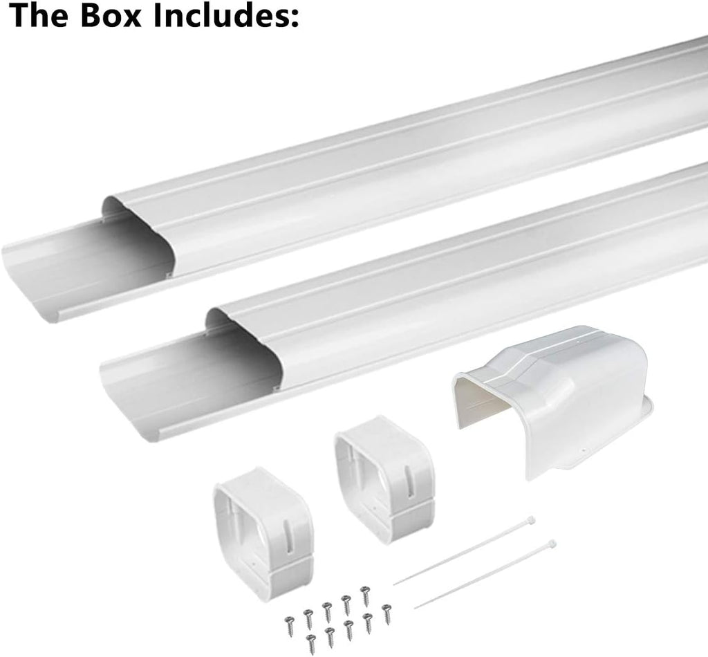 4" 7.5 Ft AC Decorative PVC Line Set Cover Kit, Pack of 2 F6719