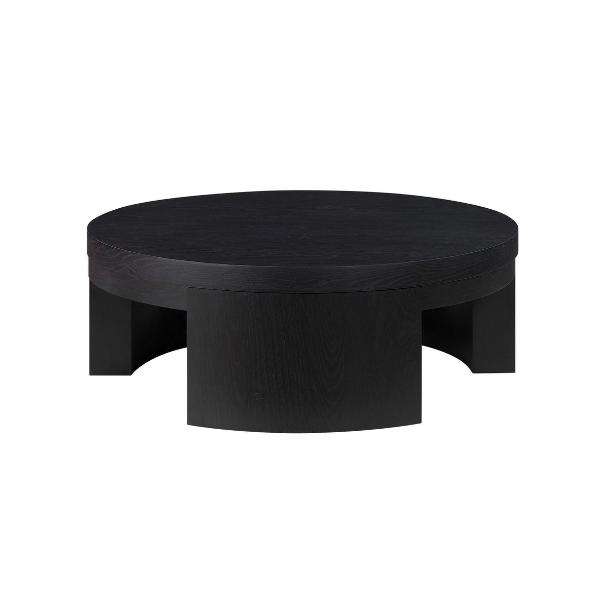 Round Black Coffee Table C409