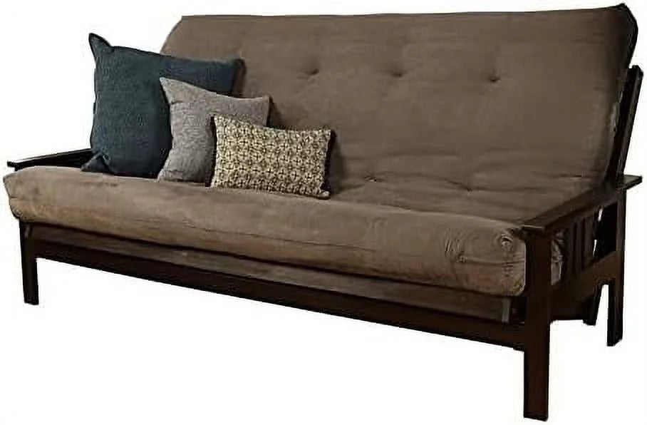 Full Size Gray Suede Futon Mattress B156