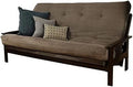 Full Size Gray Suede Futon Mattress B156