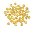 50 x 3mm 22 Karat Gold Plated Solid Sterling Silver Spacer Beads E344878