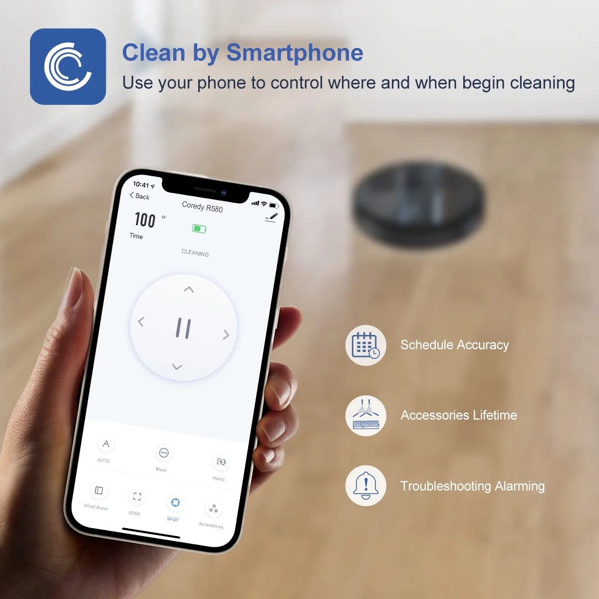 Robot Vacuum Cleaner and Mop, 2200Pa Suction N8484