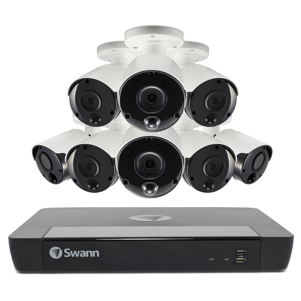 16-Channel NVR with 8 Wired Outdoor Cameras Night Vision 2 TB S189
