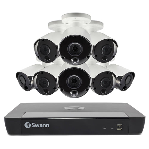 16-Channel NVR with 8 Wired Outdoor Cameras Night Vision 2 TB S189