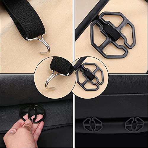 Black Leather Car Seat Covers Full Set Y2940