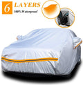 Waterproof All Weather Car Cover with Zipper Cotton O379110