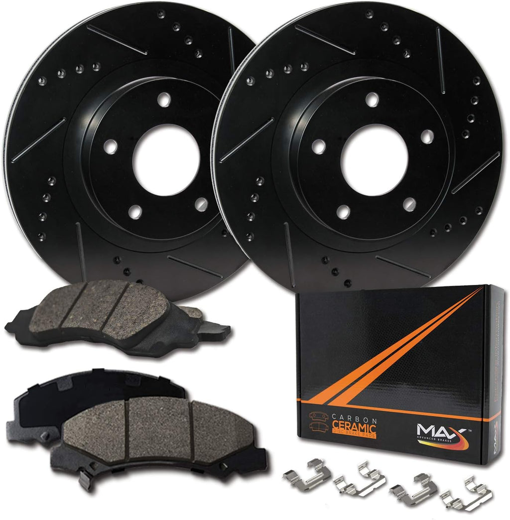 Rear Carbon Ceramic Brake Rotors with Pads O533