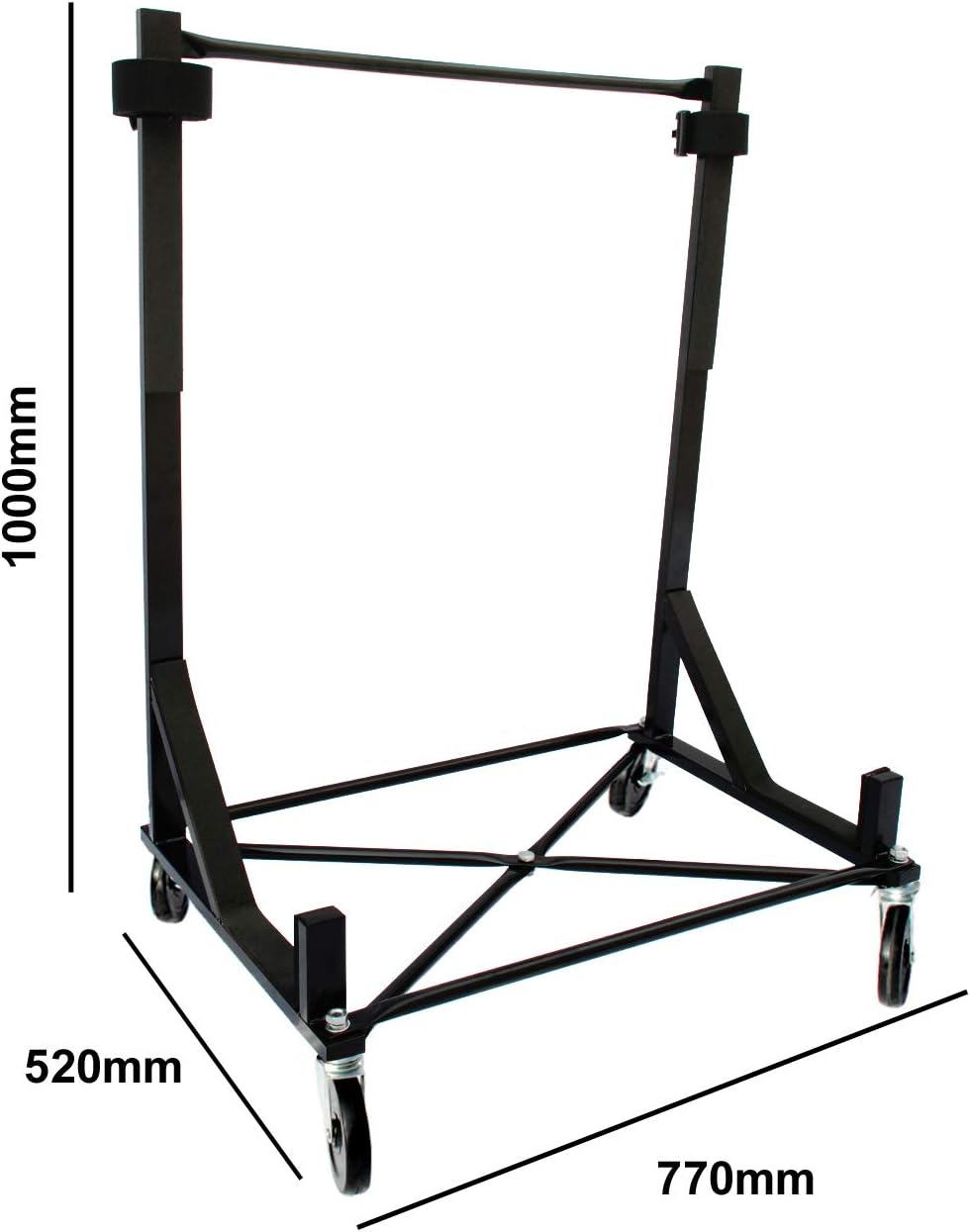 Heavy-duty Hardtop Stand Storage Cart with Castors and Strap M96967