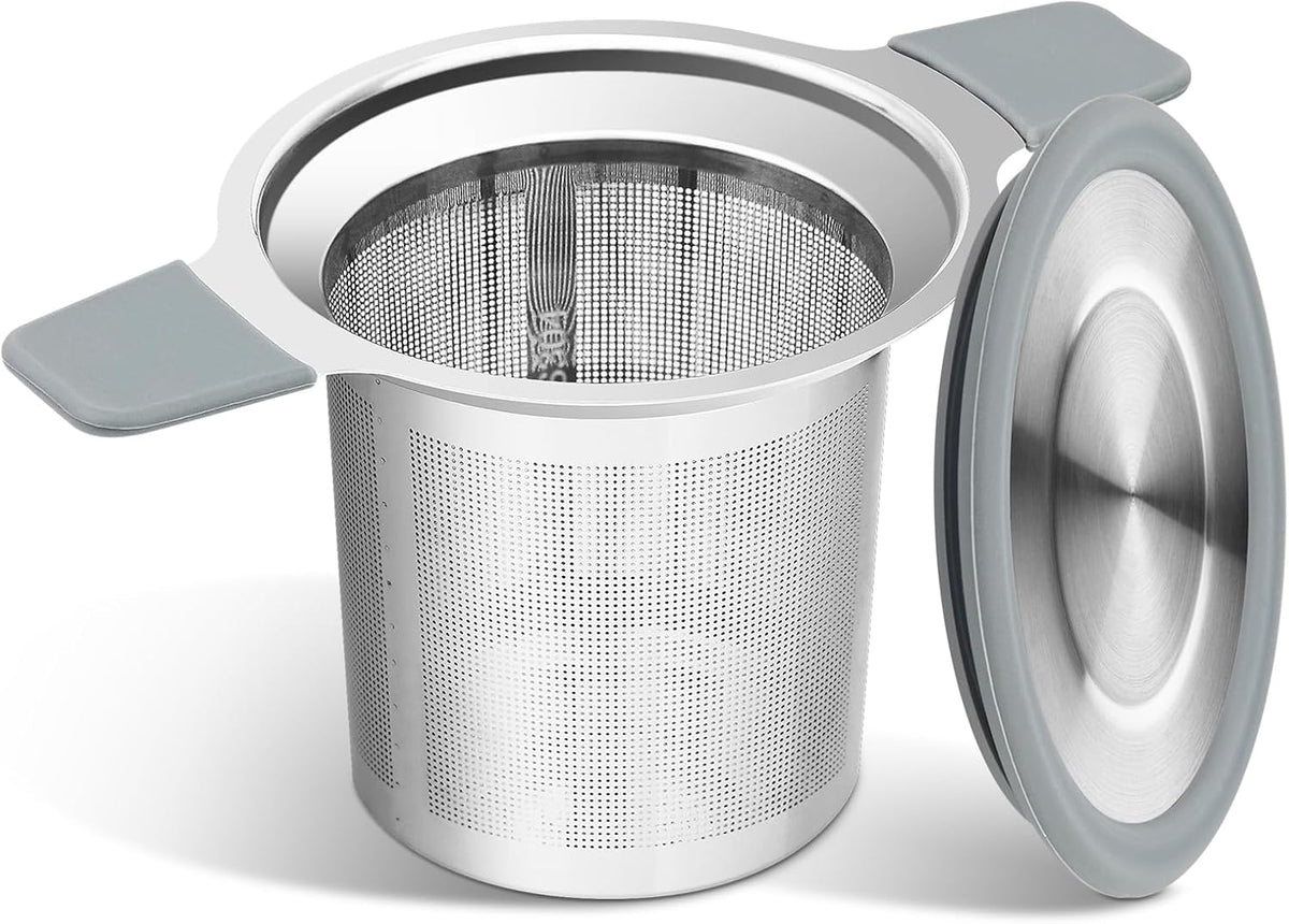 Stainless Steel Extra Fine Mesh Tea Infuser Strainer with Double Handles O1750