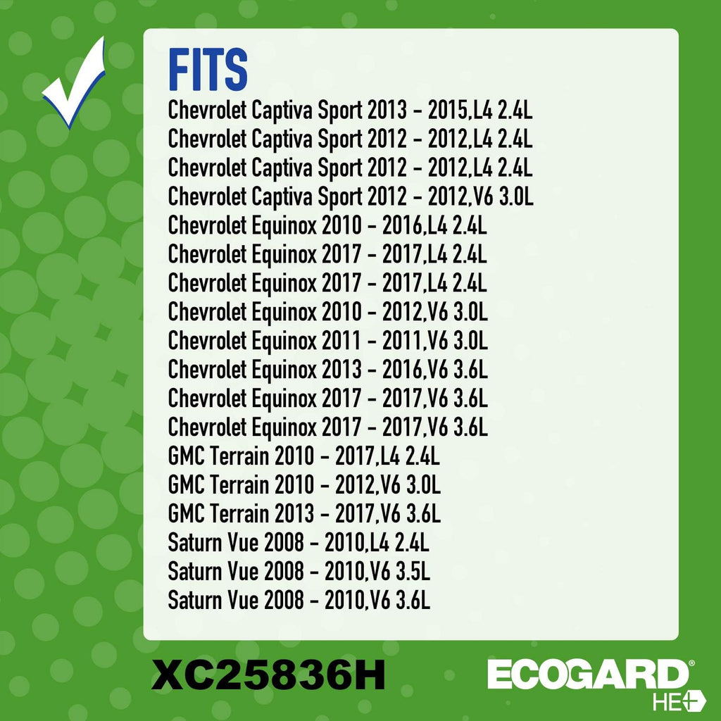 High Efficiency Cabin Air Filter with Baking Soda H901154