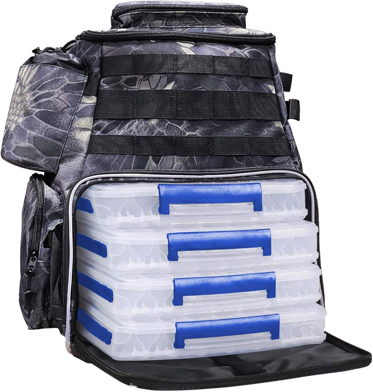Fishing Tackle Backpack with 2 Rod Holders W208051