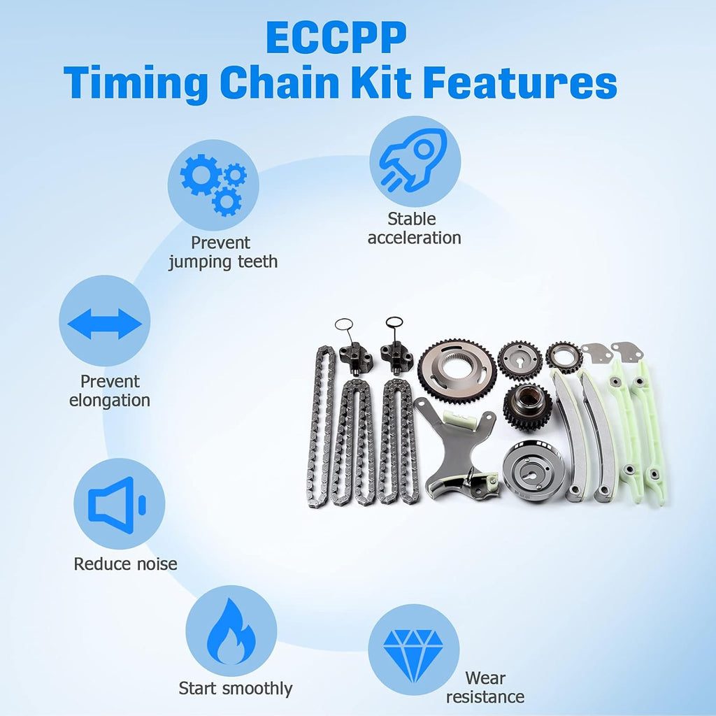 Timing Chain Kit Tensioner Guide Rail Cam Sprocket Crank Sprocket Idler Sprocket M6829