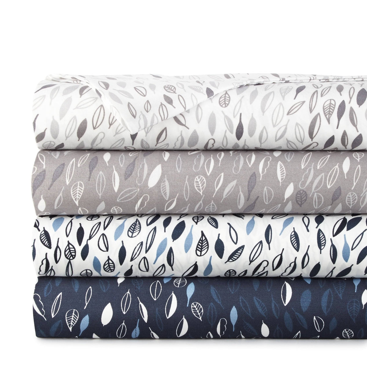 Blue 4-Piece Printed Bed Sheet Set A874737