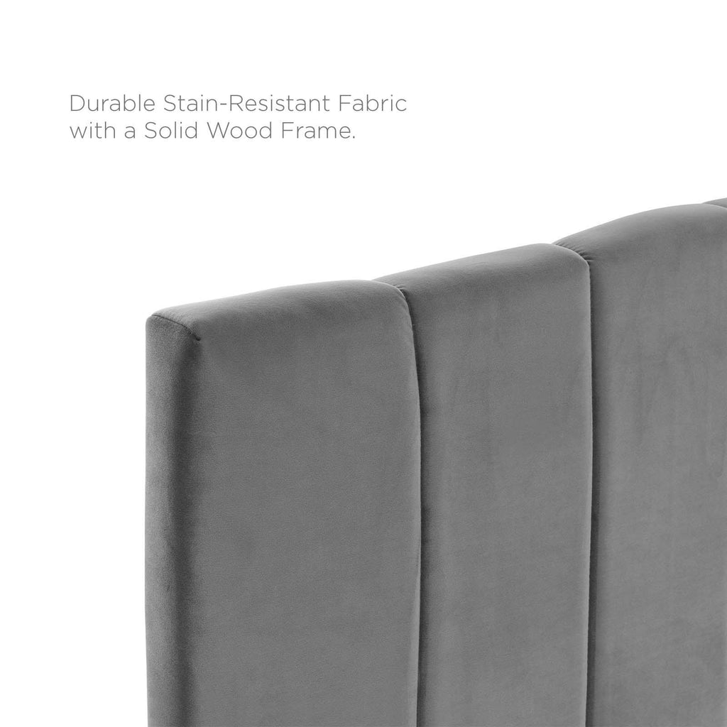 Navy Performance Velvet Full/Queen Headboard F825