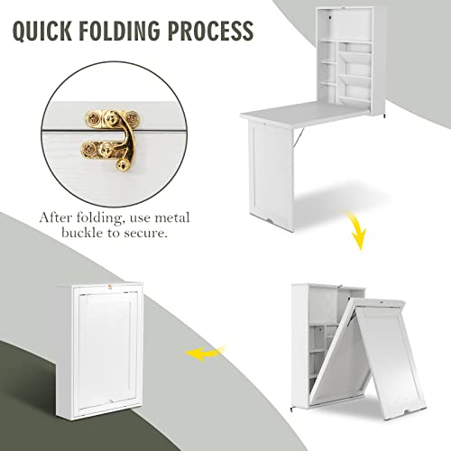 Black Foldable Wall Mounted Table D1138