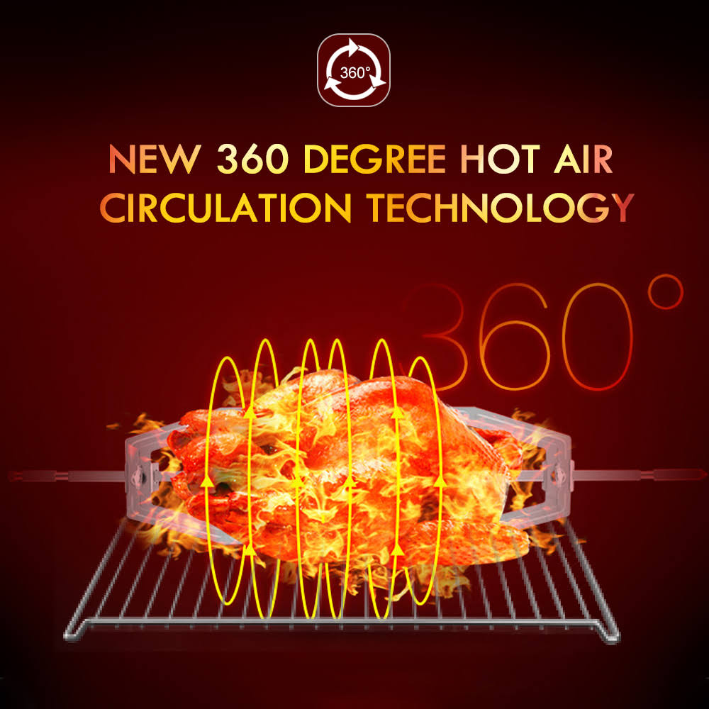 1800 W Stainless Steel 26.4 qt Electric Air Fryer Oven W142