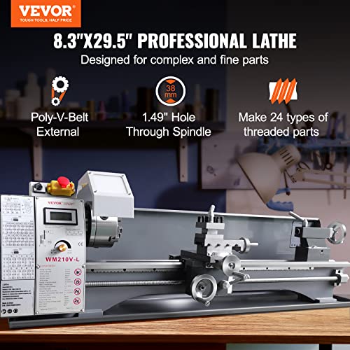 8.3'' x 29.5'' Benchtop Metal Lathe with Tool Box C89801