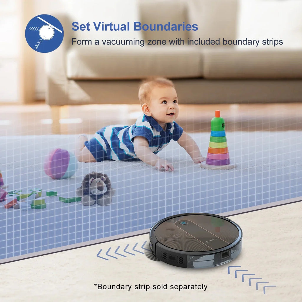 Robot Vacuum Cleaner and Mop, 2200Pa Suction N8484