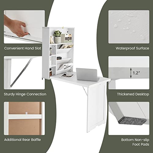 Black Foldable Wall Mounted Table D1138