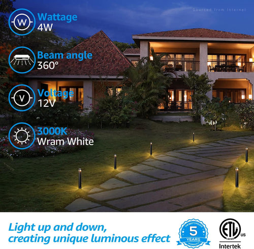 12-Pack Low Voltage Bollard Pathway Lights N315