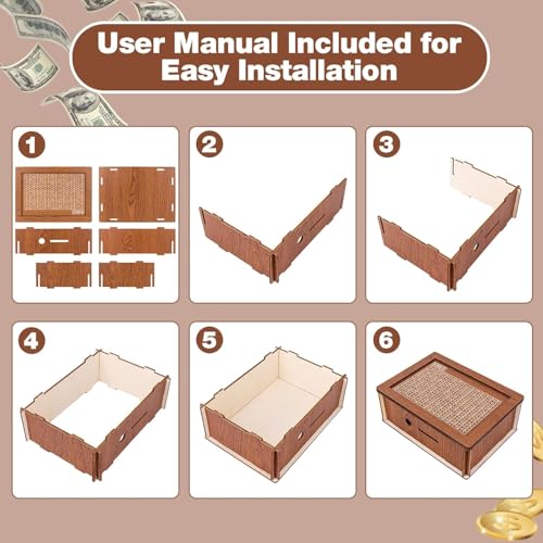 Wooden Savings Box with Money Target and Numbers O2437