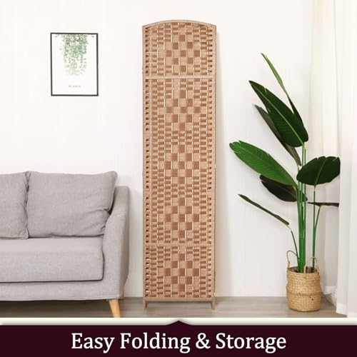 Dark Coffee 4 Panel Room Divider O797