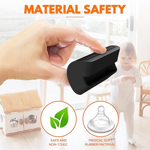 8 Pcs Non Slip Rubber Furniture Coasters Black O325892
