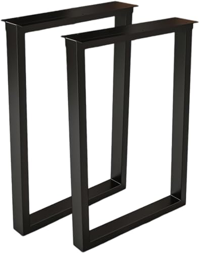Set of 2 Black Metal Table Legs 40x60cm S7218