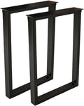 Set of 2 Black Metal Table Legs 40x60cm S7218