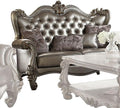 Silver Pu & Antique Platinum Love Seats O8344