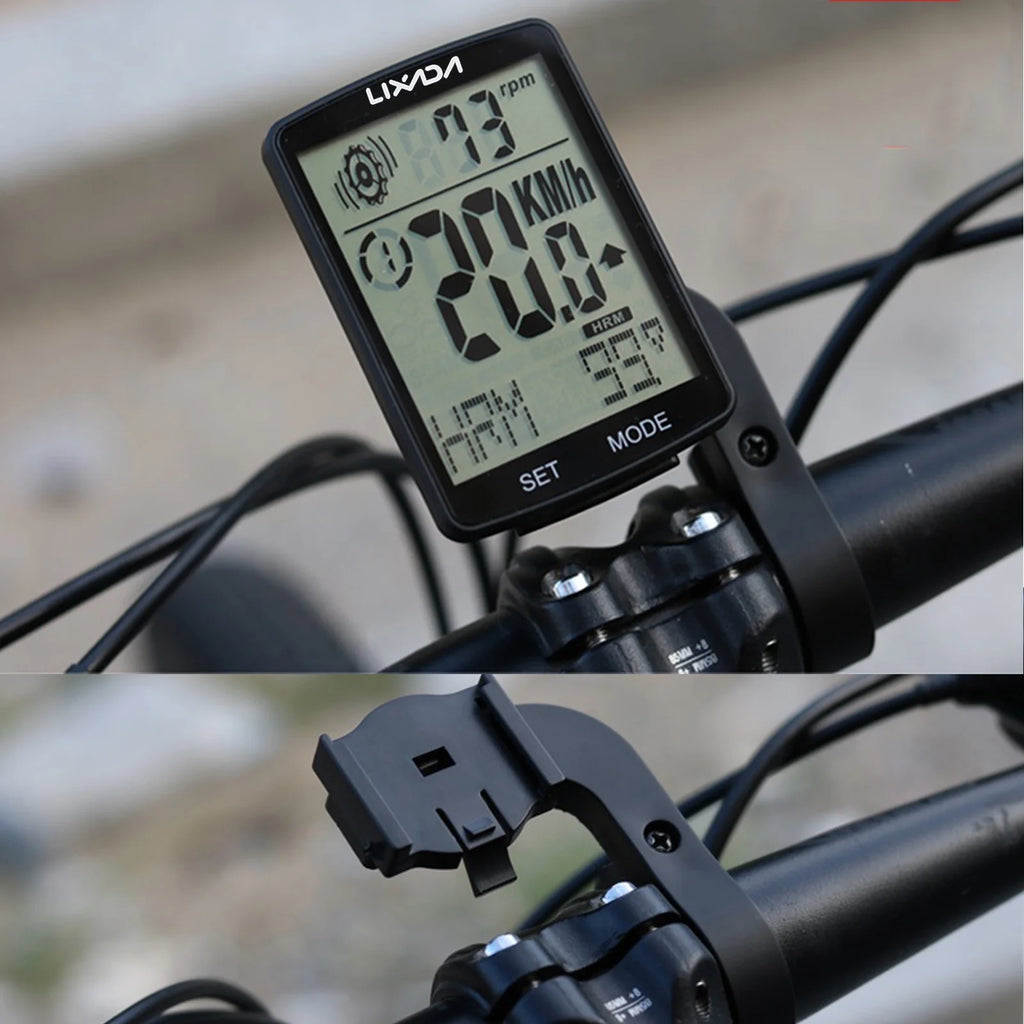 3 in 1 Wireless Bike Computer with Heart Rate Sensor Speedometer Odometer X397644