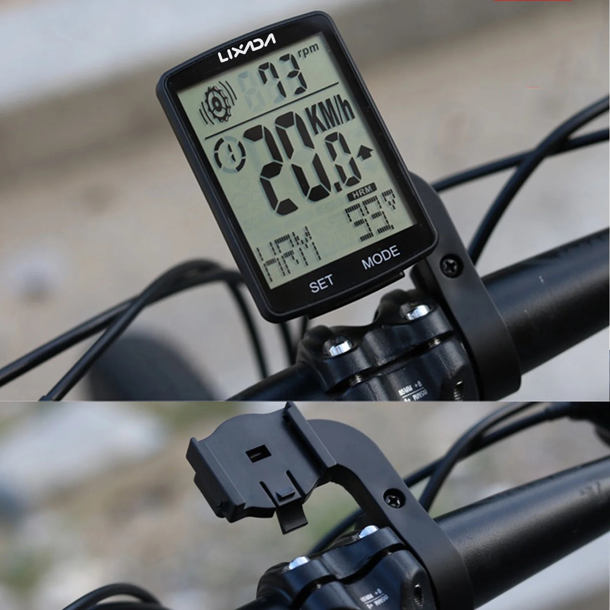 3 in 1 Wireless Bike Computer with Heart Rate Sensor Speedometer Odometer X397644