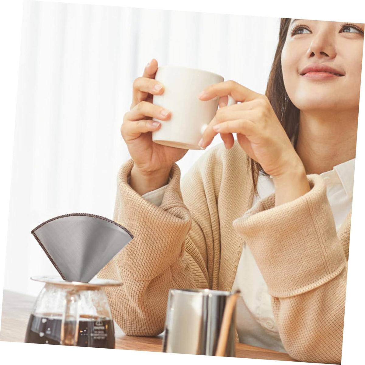 304 Stainless Steel Pour Over Coffee Filter Cone A57024