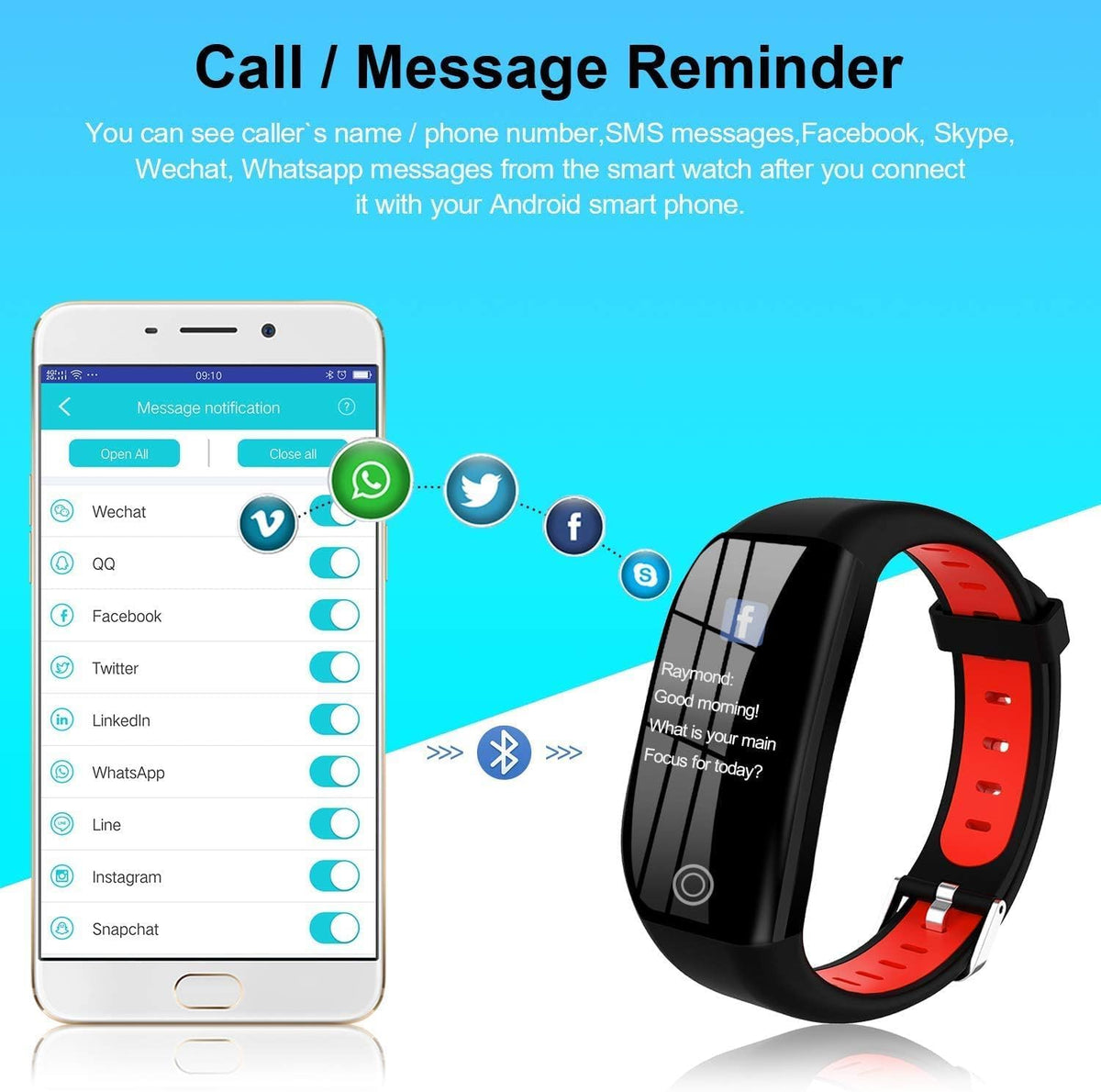 Fitness Tracker Watch with Heart Rate Monitor, SpO2, Sleep Tracker, IP68 Waterproof E566373
