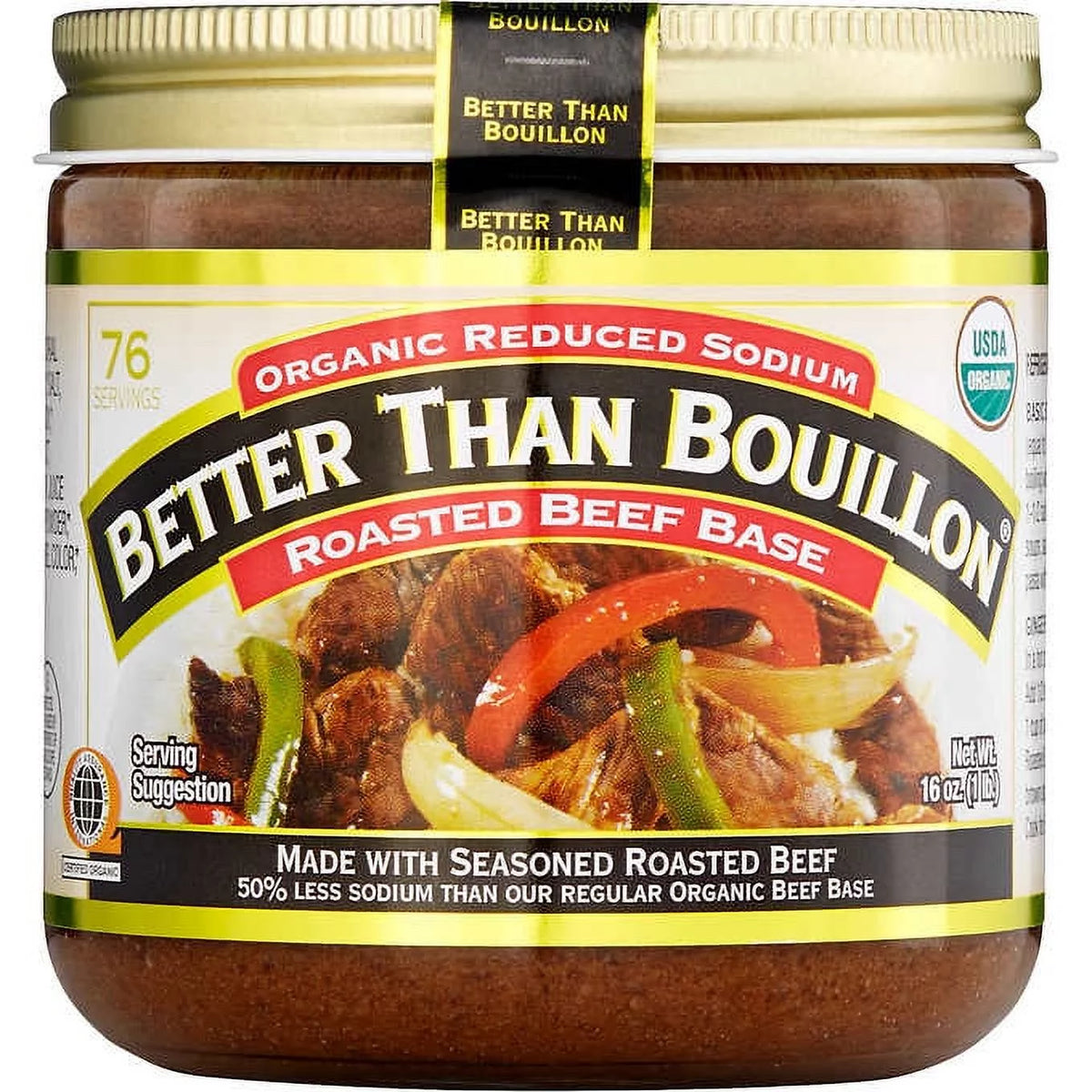 Organic Reduced Sodium Roasted Beef Base, 16 oz F5610