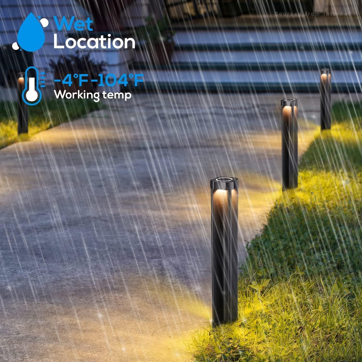 12-Pack Low Voltage Bollard Pathway Lights N315