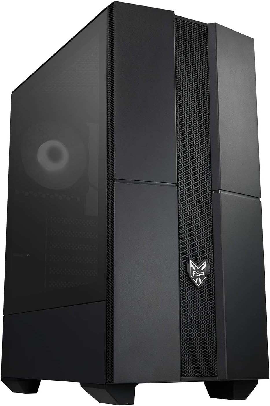 ATX Mid Tower PC Gaming Case with Tempered Glass Side Panel A57056