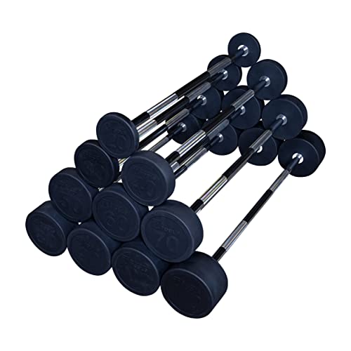 Rubber Coated Fixed Weight Straight Barbell V248527