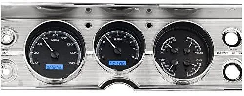 Black Alloy Analog Dash Gauges Kit T9666