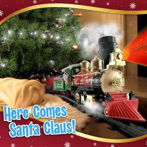 Electric Train Set with Lights, Music, Smoke V37991