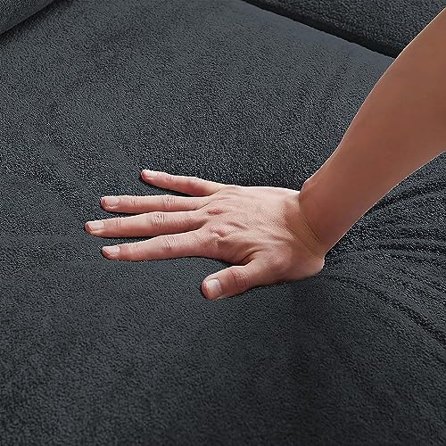 Beige Microfiber L Shaped Sectional Sofa with Storage Chaise P274916
