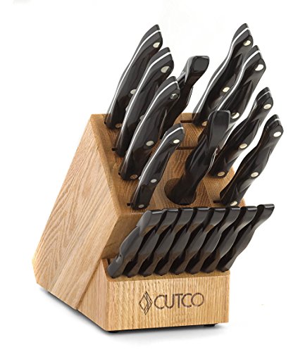 8 Set Table Knives Kitchen Knives Forks Honey Oak Knife Block Sharpener Cutting Board L155099