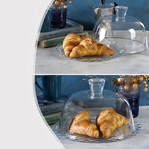 Glass Cake Stand with Dome 10 inch Serving Platter K491884