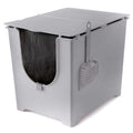 Flip Litter Box with Scoop and Reusable Liner M83524