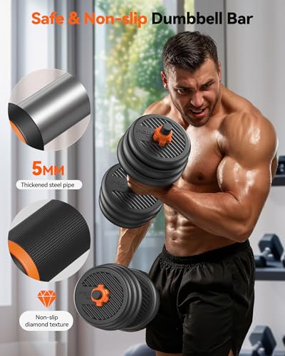 Adjustable Dumbbells Set with Connector Y2853