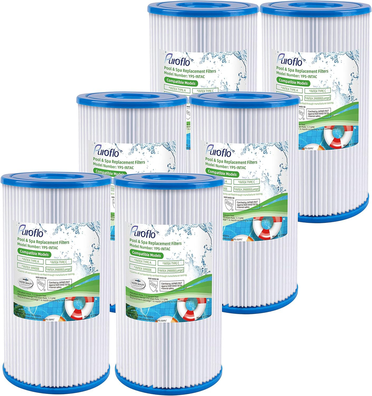 Pool Filter Type A or C 6 Pack U305031