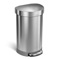 45 Liter Stainless Steel Semi-Round Step Trash Can with Soft-Close Lid Z302113
