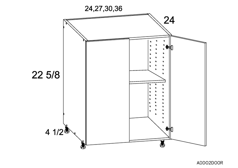 Engineered Wood 2 Doors Desk Base Cabinet G101340