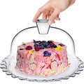 Glass Cake Stand with Dome 10 inch Serving Platter K491884
