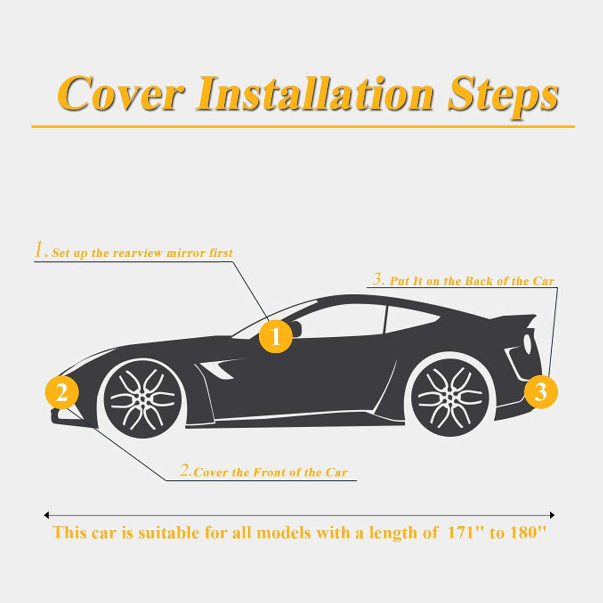 Waterproof All Weather Car Cover with Zipper Cotton O379110